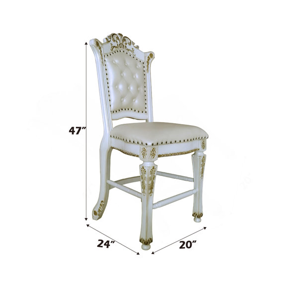 Rosdorf Park Vendome Antique Pearl Finish Counter Height Chair